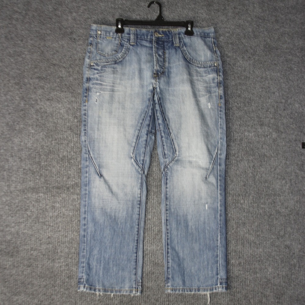 Vintage UFO‎ Jeans Mens 38 Blue Baggy Streetwear Y2K Skate Denim